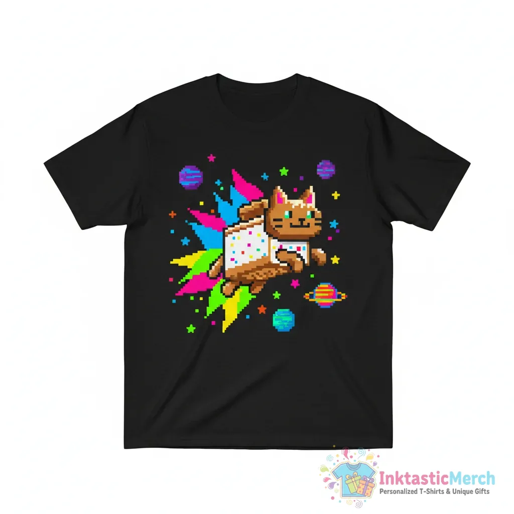 Meme Nyan Cat Rainbow Pop tart Space T-Shirt for Sale 1 "Meme Nyan Cat Rainbow Pop tart Space" Essential T-Shirt for Sale by Khaos23-Inc - High Quality Printed T-Shirt