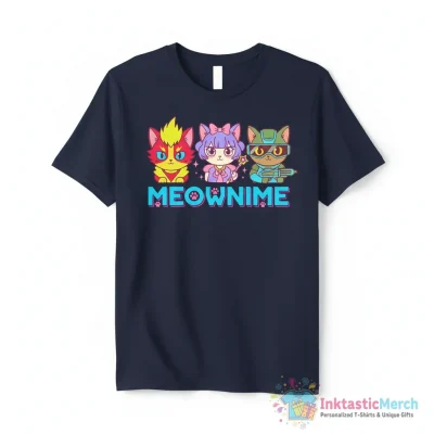 "Meownime – Anime Cat Pop Culture Art" Essential T-Shirt for Sale by pecussoul - High Quality Printed T-Shirt