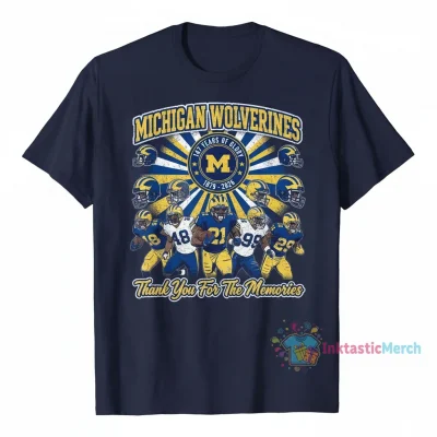 Michigan Wolverines 147th Anniversary 1879-2026 Thank You For The Memories T-Shirt