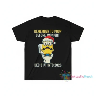 Minion Toilet Time Tee - Poop Before Midnight '26