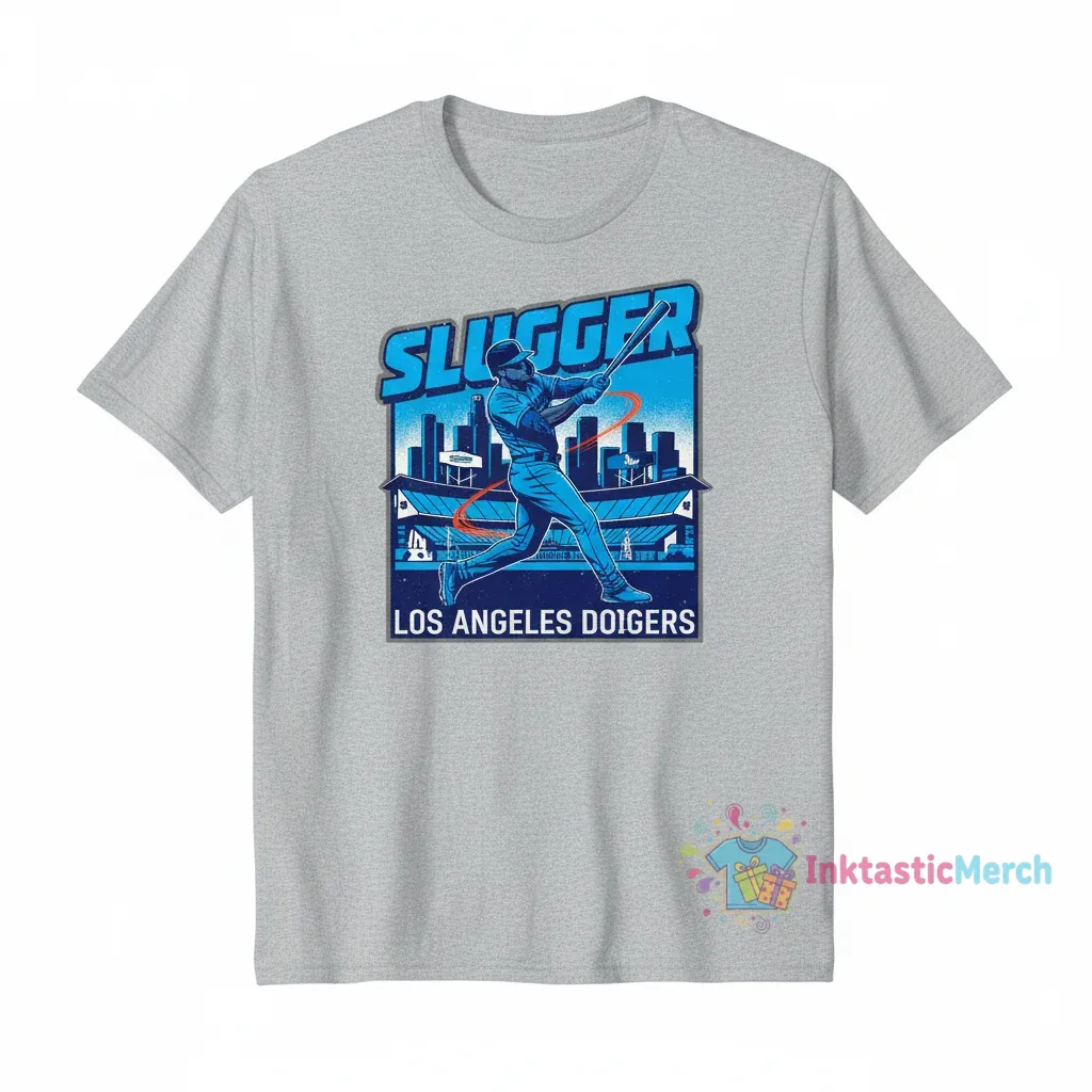 Mookie Betts Los Angeles Dodgers slugger swing graphic T-shirt 1 Mookie Betts Los Angeles Dodgers slugger swing graphic T-shirt