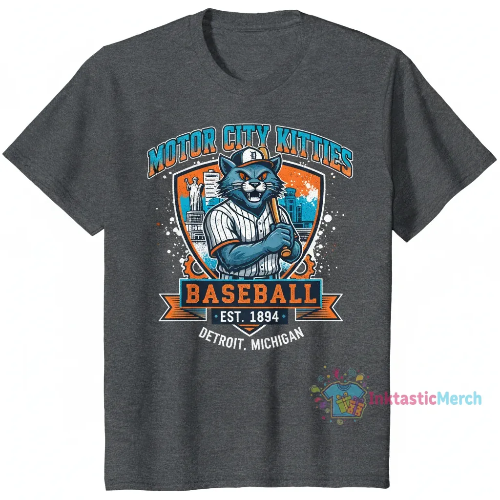 Motor City Kitties Detroit Baseball Est. 1894 T-Shirt - Timeless Fan Gear 1 Motor City Kitties Detroit Baseball Est. 1894 T-Shirt - Timeless Fan Gear