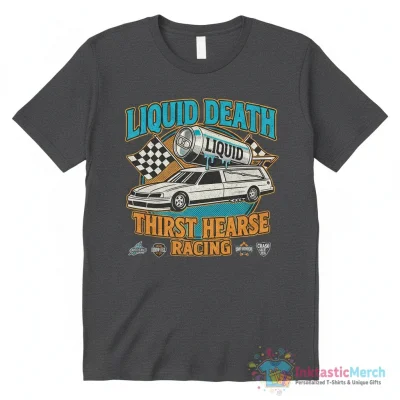 NASCAR x Liquid Death Thirst Hearse Tri-Blend shirt - High Quality Printed T-Shirt