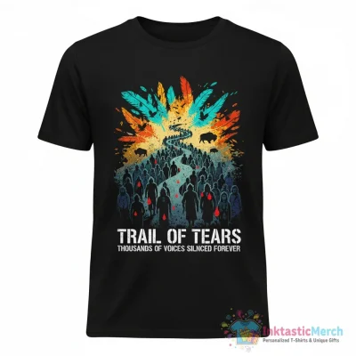 Native America trail of tears where thousands of native voices were silenced forever shirt - High Quality Printed T-Shirt