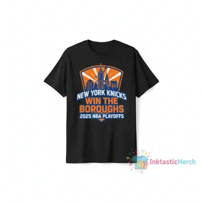 New York Knicks win for the boroughs 2025 NBA Playoffs On-Court Mantra shirt