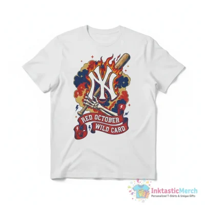 New York Yankees Grateful Dead Red October MLB Wild Card Shirt - High Quality Printed T-Shirt