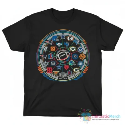 NFL Football logos all 32 teams shirt - High Quality Printed T-Shirt