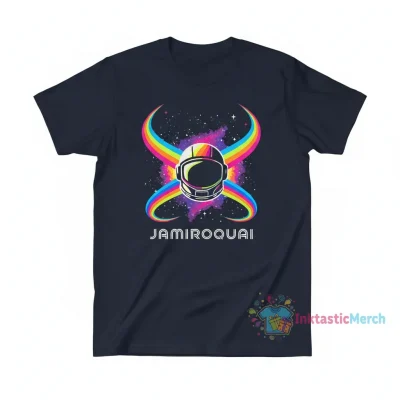 Official Jamiroquai Rainbow Space Logo T-Shirt