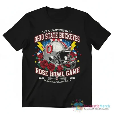 Ohio State Buckeyes CFP Quarterfinal at the Rose Bowl Game 2025 shirt - High Quality Printed T-Shirt