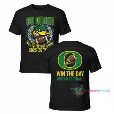Oregon Ducks Go Ducks College Football Playoff 2025-2026 2-Sided T-Shirt