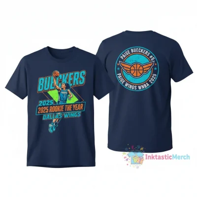 Paige Buekers Dallas Wings 2025 WNBA Rookie of the Year 2-Sided T-Shirt