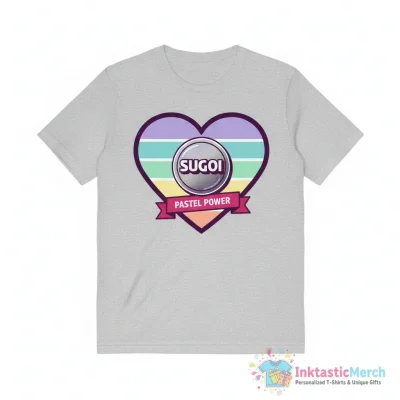 Pastel Sugoi Heart Button - Light Grey Essential T-Shirt
