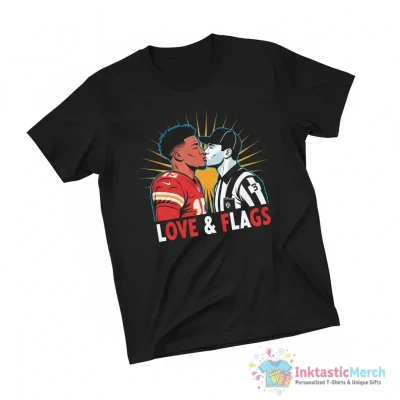 Patrick Mahomes Kissing NFL Referee shirt - High Quality Printed T-Shirt