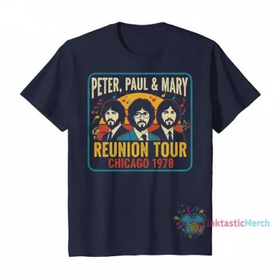 Peter Paul and Mary Reunion Tour Chicago 1978 Vintage T-Shirt
