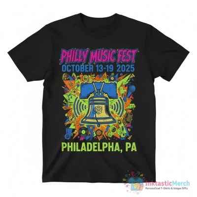 Philly Music Fest October 13-19 2025 Philadelphia PA Poster Shirt - High Quality Printed T-Shirt