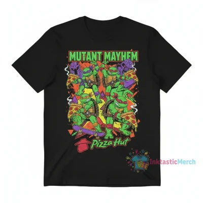 Pizza Hut Teenage Mutant Ninja Turtles Mutant Mayhem cartoon shirt
