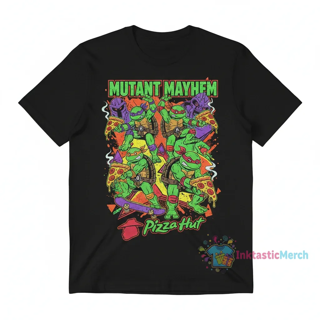 Pizza Hut Teenage Mutant Ninja Turtles Mutant Mayhem cartoon shirt 1 Pizza Hut Teenage Mutant Ninja Turtles Mutant Mayhem cartoon shirt