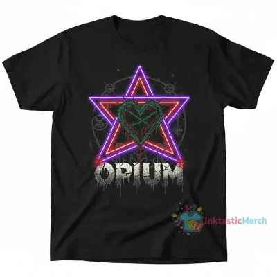 Playboi Carti OPIUM Heartagram Pentagram Heart Occult Satanist" Essential T-Shirt