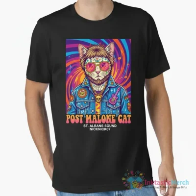 "Post Malone Cat" Essential T-Shirt for Sale by nicknick07 - High Quality Printed T-Shirt