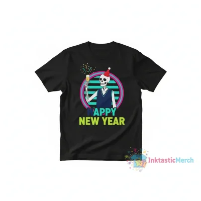 Preppy Skeleton Happy New Year Tee