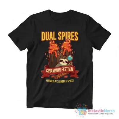 "Psych - Dual Spires Cinnamon Festival" Essential T-Shirt for Sale by AndysVan - High Quality Printed T-Shirt
