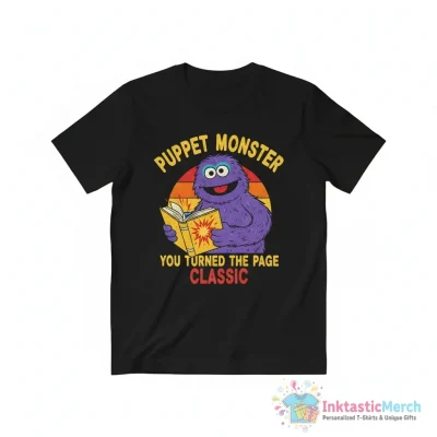 "Puppet Monster You Turned The Page Classic" Essential T-Shirt for Sale by BirenbaumRosamu - High Quality Printed T-Shirt