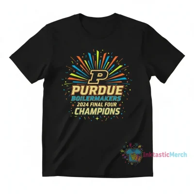 Purdue Boilermakers Men's Basketball 2024 Final Four Champions Firework Shirt