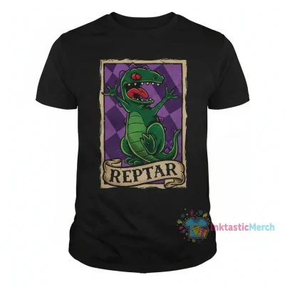Reptar Rugrats Nickelodeon Dinosaur T-rex painting on canvas paper" Essential T-Shirt