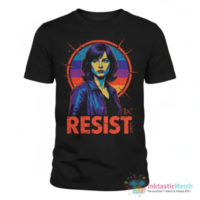 "RESIST. Etta Bishop Fringe Resistance Poster" Essential T-Shirt for Sale by butfirstcoffee - High Quality Printed T-Shirt