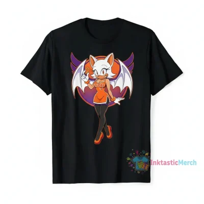 Rouge the Bat Hooters T-Shirt - Graphic Tee Apparel