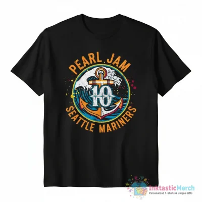 Seattle Mariners Pearl Jam Ten club logo shirt - High Quality Printed T-Shirt