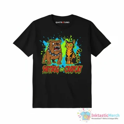 "SHITDOG AND CRAPCAT" Essential T-Shirt for Sale by QUATTROTURBO - High Quality Printed T-Shirt