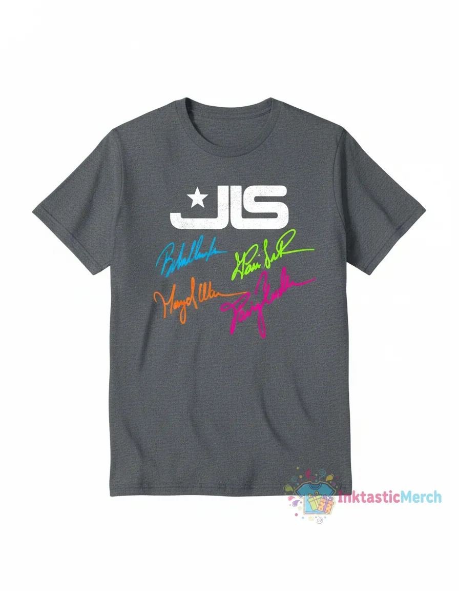 JLS Signed Autograph Tee 1 JLS Signed Autograph Tee