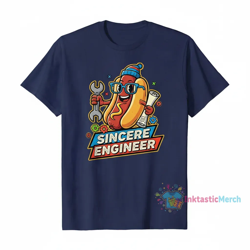 Sincere Engineer Hot Dog T-Shirt 1 Sincere Engineer Hot Dog T-Shirt