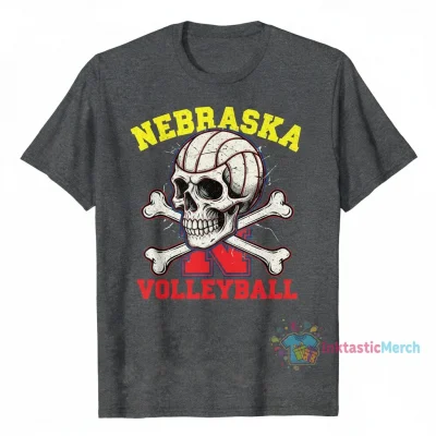 Nebraska Skull Volleyball Tee
