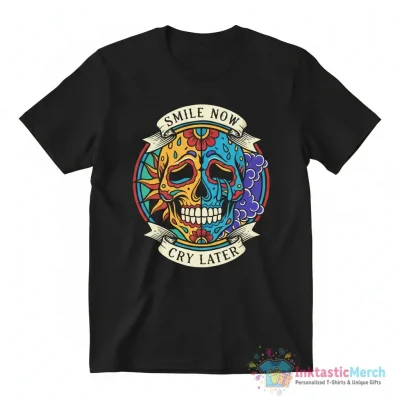 Smile Now, Cry Later – Gangster Tattoo-Style Mask Design Essential T-Shirt