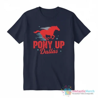 SMU Mustangs pony up logo shirt - High Quality Printed T-Shirt
