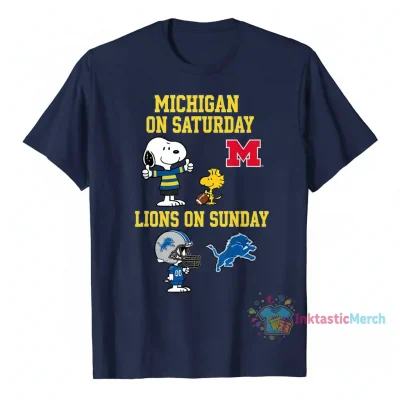 Snoopy Peanuts Michigan Saturday Lions Sunday Shirt