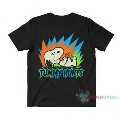 Snoopy tummy hurts shirt