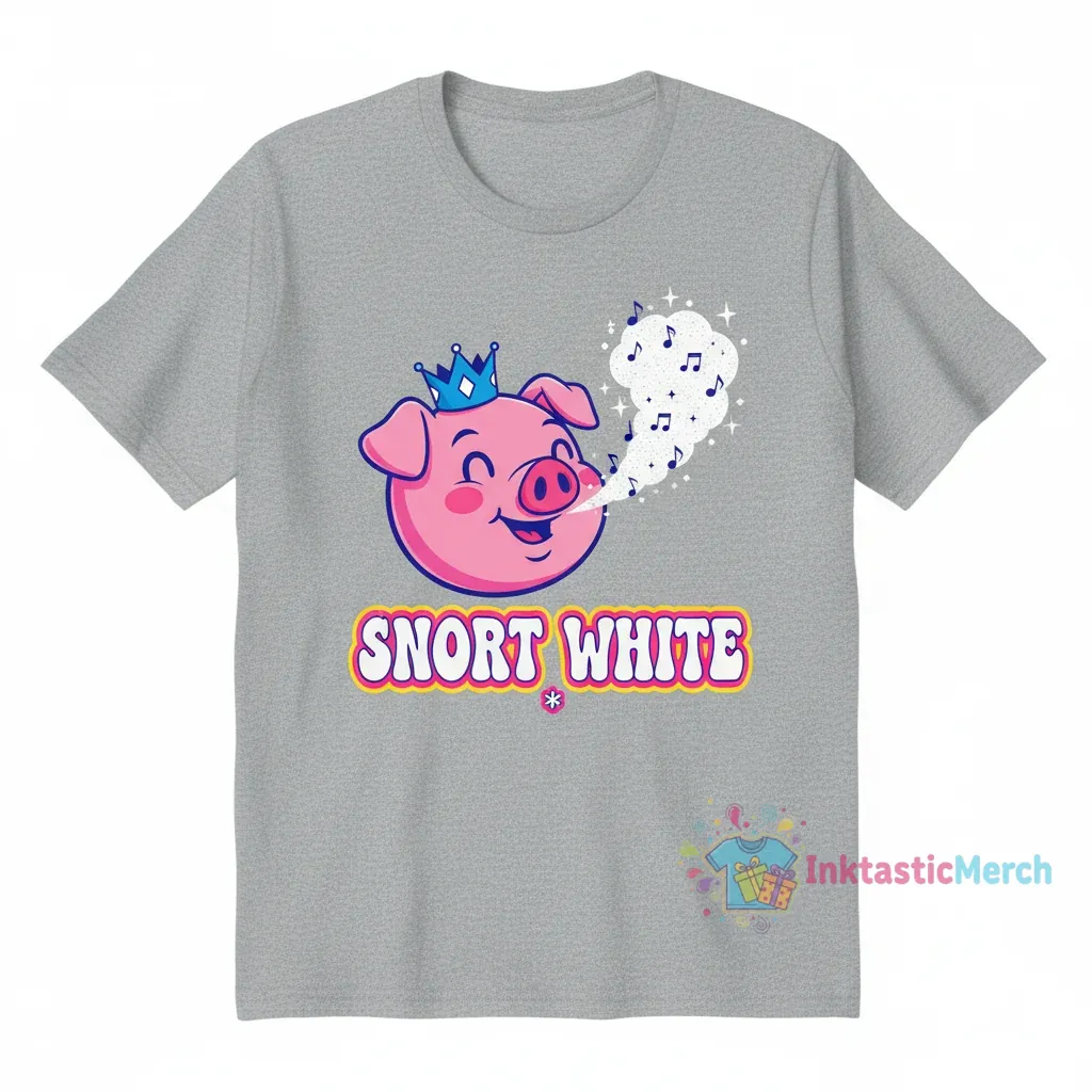 Snort white cartoon funny shirt 1 Snort white cartoon funny shirt