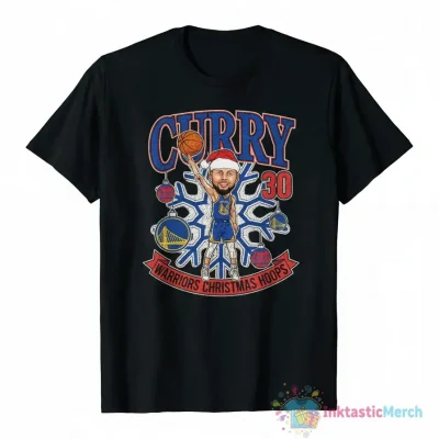 Steph Curry Golden State Warriors Santa Hat Signature Ornament T-Shirt
