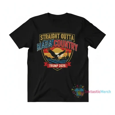 Straight Outta MAGA Country Trump 2025 Essential T-Shirt