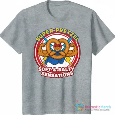 Super Pretzel Soft Pretzels cartoon iconic shirt - High Quality Printed T-Shirt