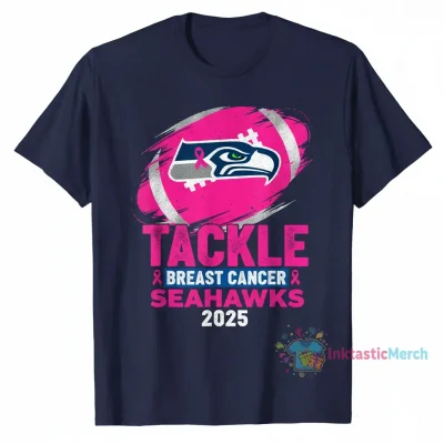 Seattle Seahawks NFL 2025 Breast Cancer Awareness T-Shirt