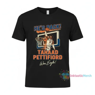 Tahaad Pettiford 'He's Back' Auburn Tigers Basketball Autographed Shirt