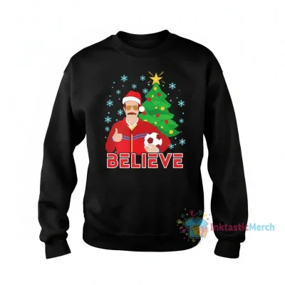 Ted Lasso "Believe" Christmas Sweater: Durable & Comfortable