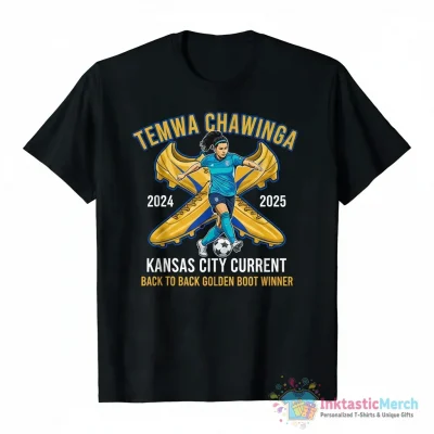 Temwa Chawinga Kansas City Current back to back NWSL Golden Boot Winner 2025 shirt - High Quality Printed T-Shirt