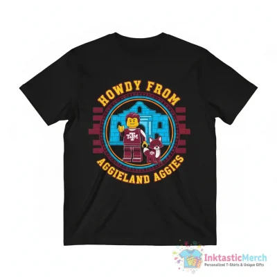 Texas Am University Howdy From Aggieland Alamo Aggies Lego shirt - High Quality Printed T-Shirt
