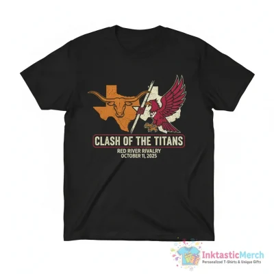 Texas Longhorns vs Oklahoma Sooners Red River Rivalry 2025 shirt - High Quality Printed T-Shirt
