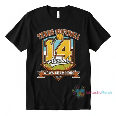 Texas Softball Reese Atwood 14 WCWS Champions number and name shirt